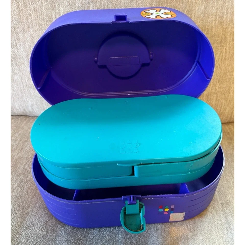 Vintage Caboodles 2640 Purple Makeup Case Organizer Cosmetic Box USA